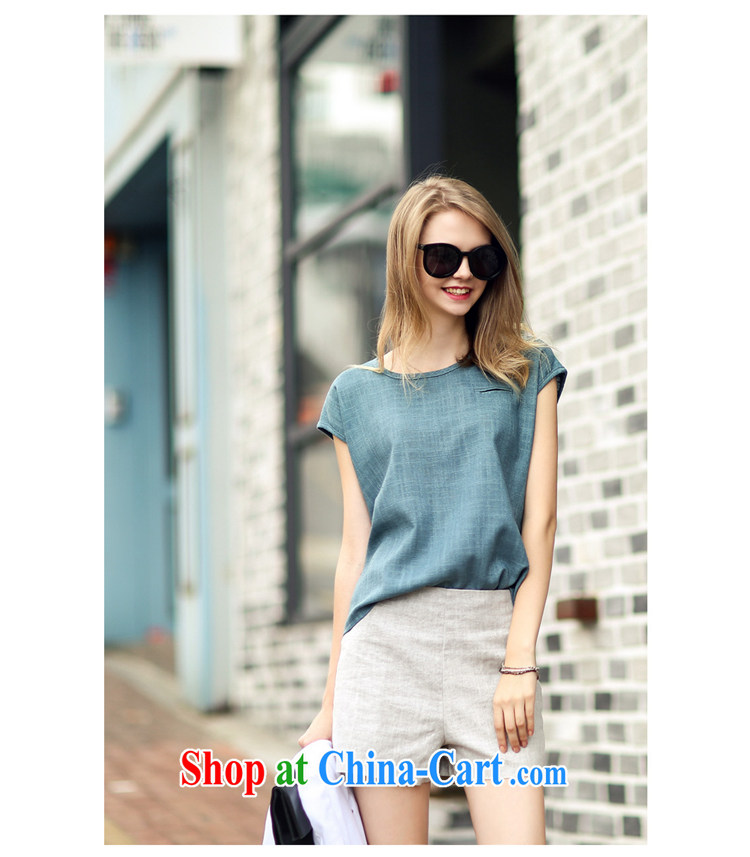 Jimmy Hill 2015 summer new women with large, loose linen casual round-collar T-shirt-waist graphics thin shorts Kit female F 1508 #Peacock Blue XXXXL pictures, price, brand platters! Elections are good character, the national distribution, so why buy now enjoy more preferential! Health