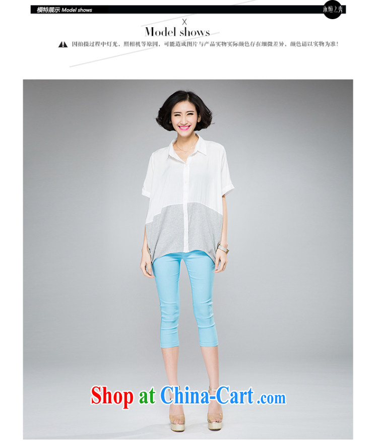 2015 spring and summer thick mm new, larger female minimalist atmosphere bat sleeves loose video thin short-sleeve shirt T white 3XL pictures, price, brand platters! Elections are good character, the national distribution, so why buy now enjoy more preferential! Health