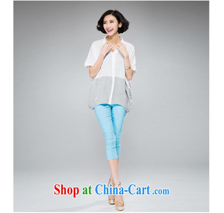 2015 spring and summer thick mm new, larger female minimalist atmosphere bat sleeves loose video thin short-sleeve shirt T white 3XL pictures, price, brand platters! Elections are good character, the national distribution, so why buy now enjoy more preferential! Health