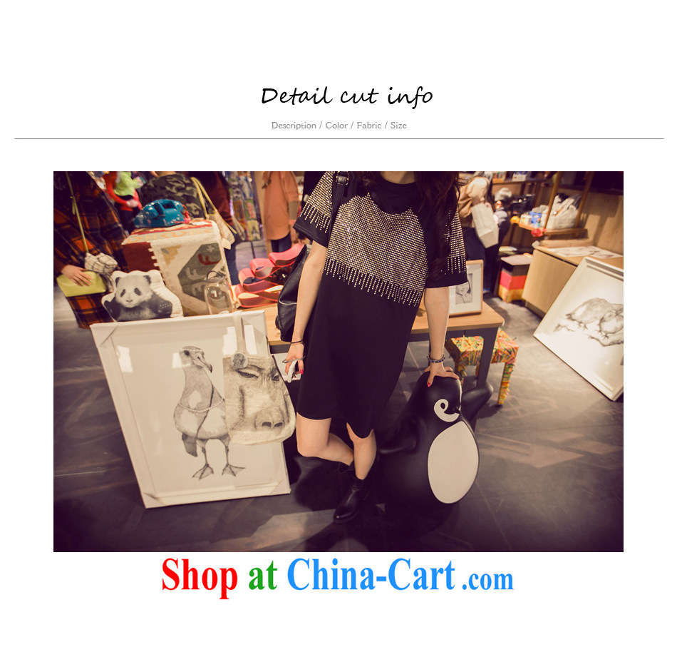 Diane affordable 2015 Korean version 200 Jack thick sister Europe hot short-sleeve XL girls thick MM dress in female long T shirt black XXL (recommendations 130 - 165 jack) pictures, price, brand platters! Elections are good character, the national distribution, so why buy now enjoy more preferential! Health