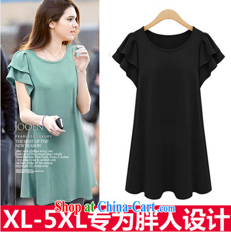 The clothing can be, Connie 2015 summer the US and Europe is increasing, women mm thick 200 jack to wear short short-sleeved video thin casual dress 2641 black 5 XL pictures, price, brand platters! Elections are good character, the national distribution, so why buy now enjoy more preferential! Health