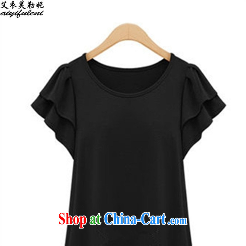 The clothing can be, Connie 2015 Summer in Europe and America is the XL women mm thick 200 jack to wear short short-sleeve graphics thin casual dress 2641 black 5 XL, the clothing can be, Connie, and shopping on the Internet