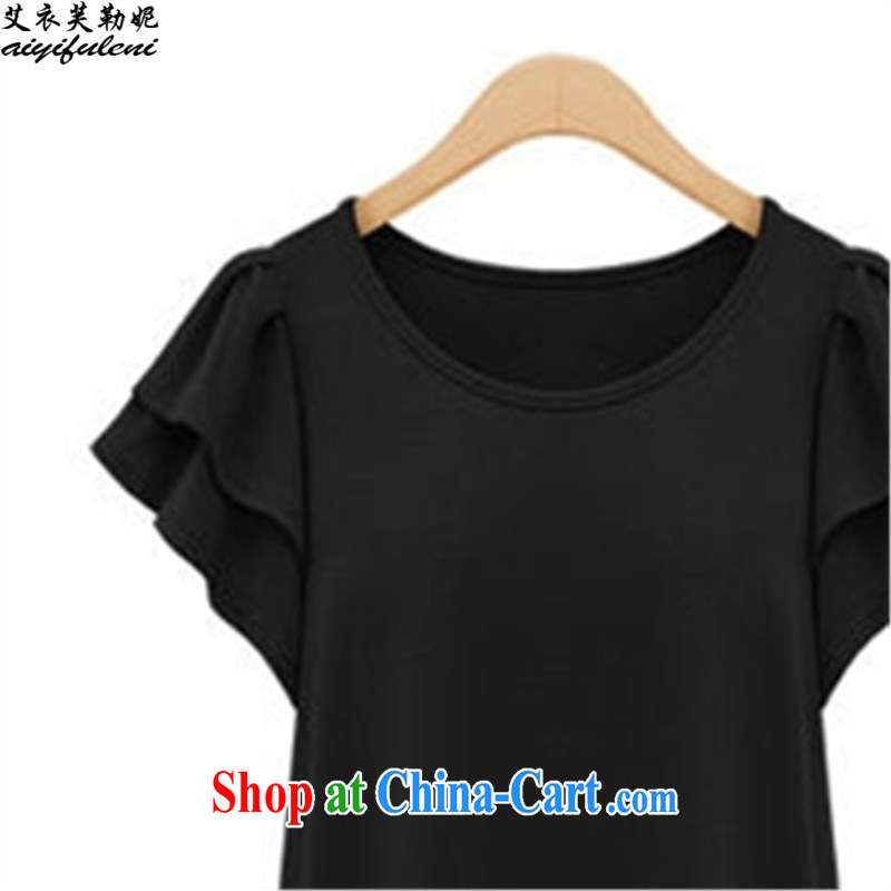 The clothing can be, Connie 2015 Summer in Europe and America is the XL women mm thick 200 jack to wear short short-sleeve graphics thin casual dress 2641 black 5 XL, the clothing can be, Connie, and shopping on the Internet