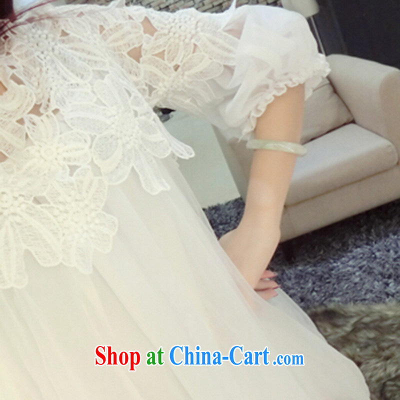 She concluded her card thick mm summer dresses 2015 new centers, women's clothing graphics thin, light stomach Korean Language empty lace snow woven skirt white XXXL de Beauvoir card parties (SHAWADIKA), shopping on the Internet