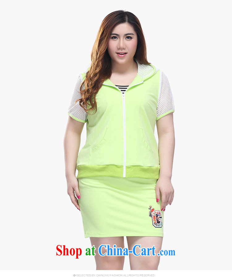 Slim LI Sau 2015 summer new, larger female mesh spell series cap on T-shirt body skirts sportswear Q 7671 pink 5 XL pictures, price, brand platters! Elections are good character, the national distribution, so why buy now enjoy more preferential! Health