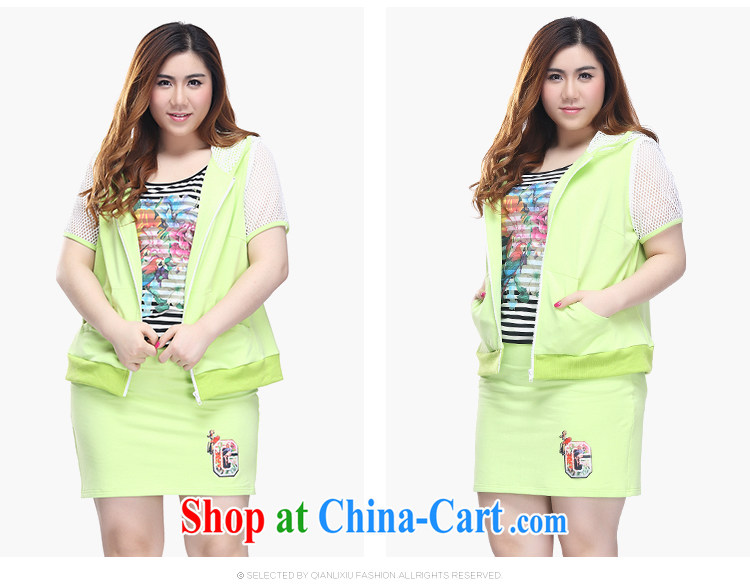 Slim LI Sau 2015 summer new, larger female mesh spell series cap on T-shirt body skirts sportswear Q 7671 pink 5 XL pictures, price, brand platters! Elections are good character, the national distribution, so why buy now enjoy more preferential! Health