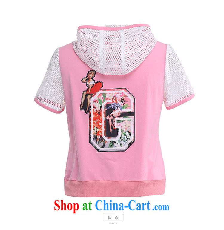 Slim LI Sau 2015 summer new, larger female mesh spell series cap on T-shirt body skirts sportswear Q 7671 pink 5 XL pictures, price, brand platters! Elections are good character, the national distribution, so why buy now enjoy more preferential! Health