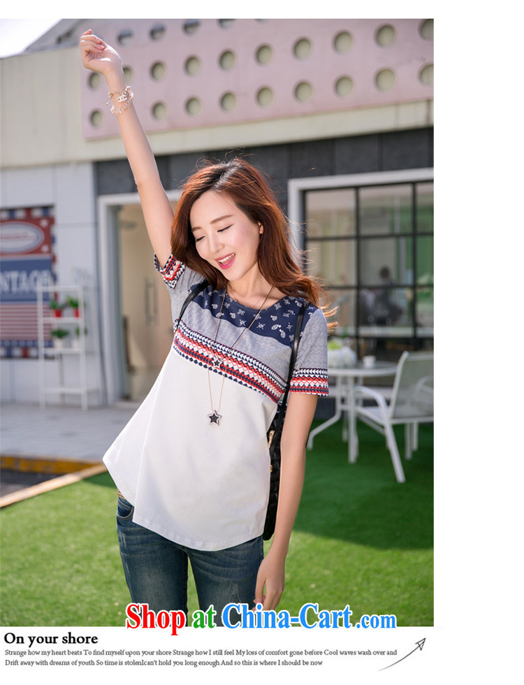 Many Ms Audrey EU's 2015 spring and summer new Korean thick MM larger women loose cotton T-shirt girls 14 white XXXXL pictures, price, brand platters! Elections are good character, the national distribution, so why buy now enjoy more preferential! Health