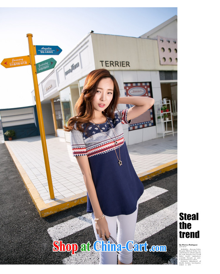 Many Ms Audrey EU's 2015 spring and summer new Korean thick MM larger women loose cotton T-shirt girls 14 white XXXXL pictures, price, brand platters! Elections are good character, the national distribution, so why buy now enjoy more preferential! Health