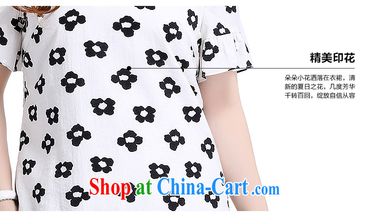 Slim LI Sau 2015 summer new, larger women have been the Stamp Duty stitching round-collar horn cuff video thin dresses Q 7812 m White XL pictures, price, brand platters! Elections are good character, the national distribution, so why buy now enjoy more preferential! Health