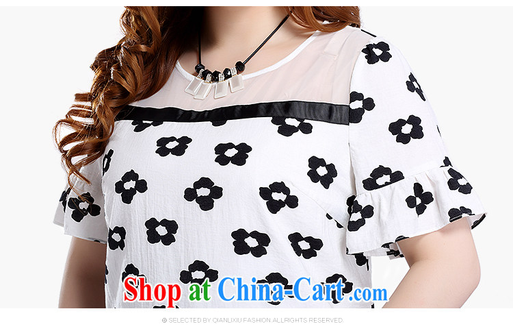 Slim LI Sau 2015 summer new, larger women have been the Stamp Duty stitching round-collar horn cuff video thin dresses Q 7812 m White XL pictures, price, brand platters! Elections are good character, the national distribution, so why buy now enjoy more preferential! Health