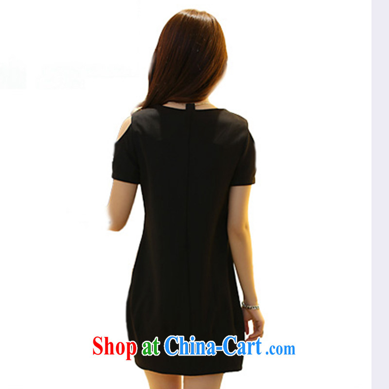 Spend $mirror 2015 summer new Korean video thin beauty fat sister dresses and indeed increase, female black XXXL, mirror (HUAJINGYUAN), online shopping