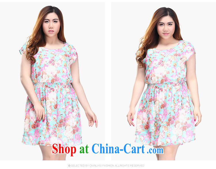 Slim LI Sau 2015 summer new, larger female stamp Elasticated waist, butterfly lace sleeveless dresses Q 8355 blue white flowers 2 XL pictures, price, brand platters! Elections are good character, the national distribution, so why buy now enjoy more preferential! Health