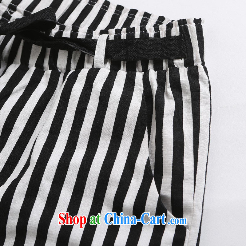 Water by 2015 summer new 200 Jack XL women mm thick Striped Short girl hot pants S XT 15 5018 black-and-white, XXL, water itself (SHUIMIAO), shopping on the Internet