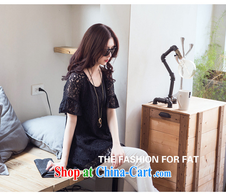 Fragrant cloud honey Yu 2015 spring and summer new Korea and indeed increase, female, long sleeved shirt T shirt thick mm video thin lace shirt black XXXXXXL pictures, price, brand platters! Elections are good character, the national distribution, so why buy now enjoy more preferential! Health