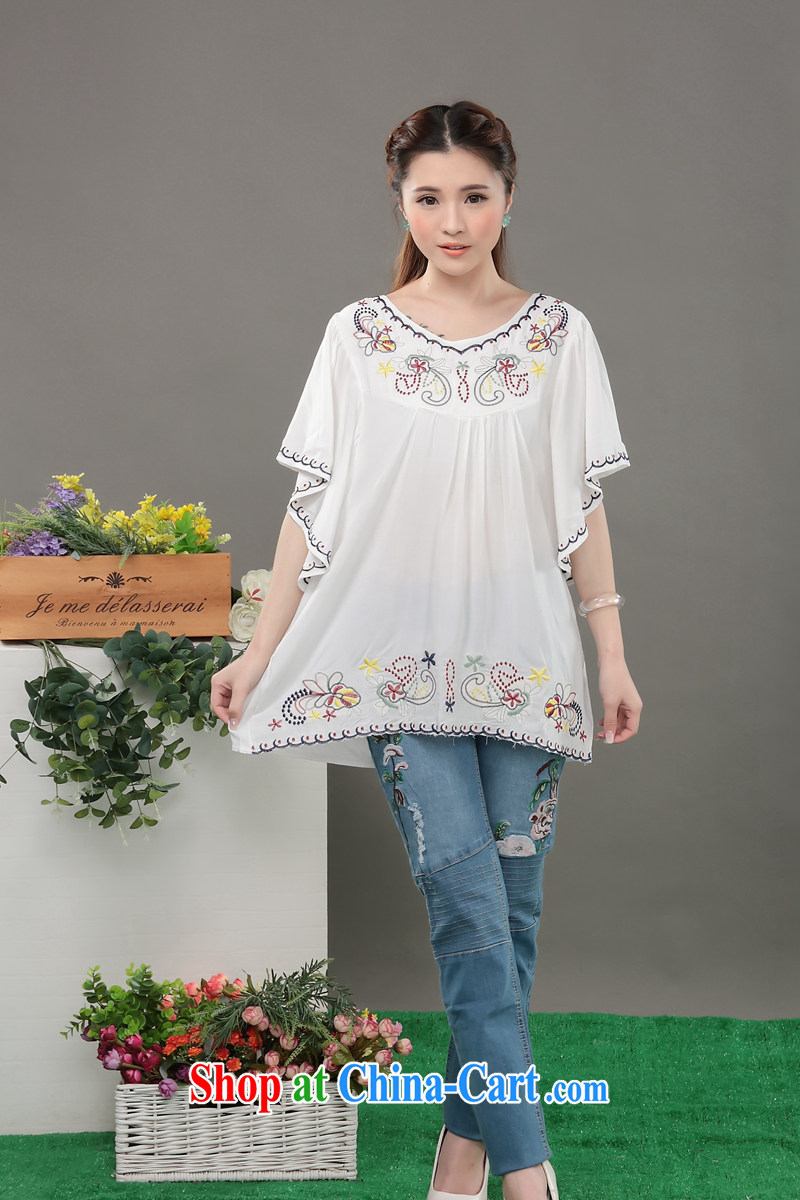 The Xu Jialu clothing, summer 2015 new national winds, female embroidered cotton silk Korean female large white code are code pictures, price, brand platters! Elections are good character, the national distribution, so why buy now enjoy more preferential! Health