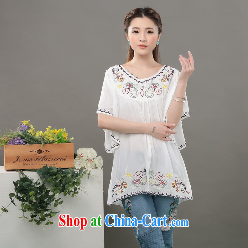 The Xu Jialu clothing, summer 2015 new national winds, female embroidered cotton silk Korean female large white code are code pictures, price, brand platters! Elections are good character, the national distribution, so why buy now enjoy more preferential! Health