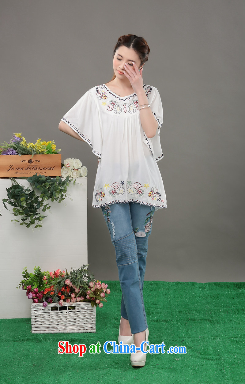 The Xu Jialu clothing, summer 2015 new national winds, female embroidered cotton silk Korean female large white code are code pictures, price, brand platters! Elections are good character, the national distribution, so why buy now enjoy more preferential! Health