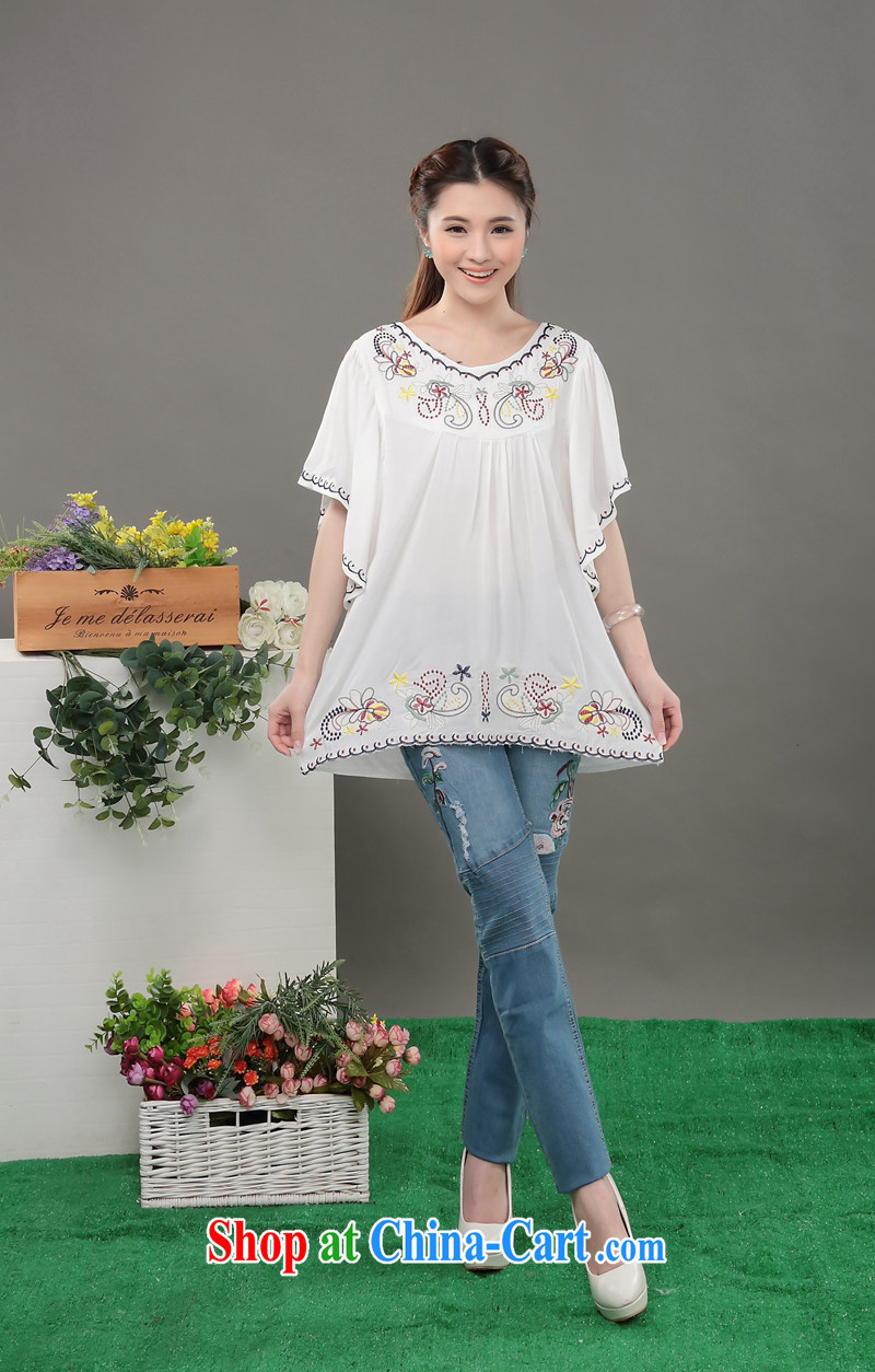 The Xu Jialu clothing, summer 2015 new national winds, female embroidered cotton silk Korean female large white code are code pictures, price, brand platters! Elections are good character, the national distribution, so why buy now enjoy more preferential! Health