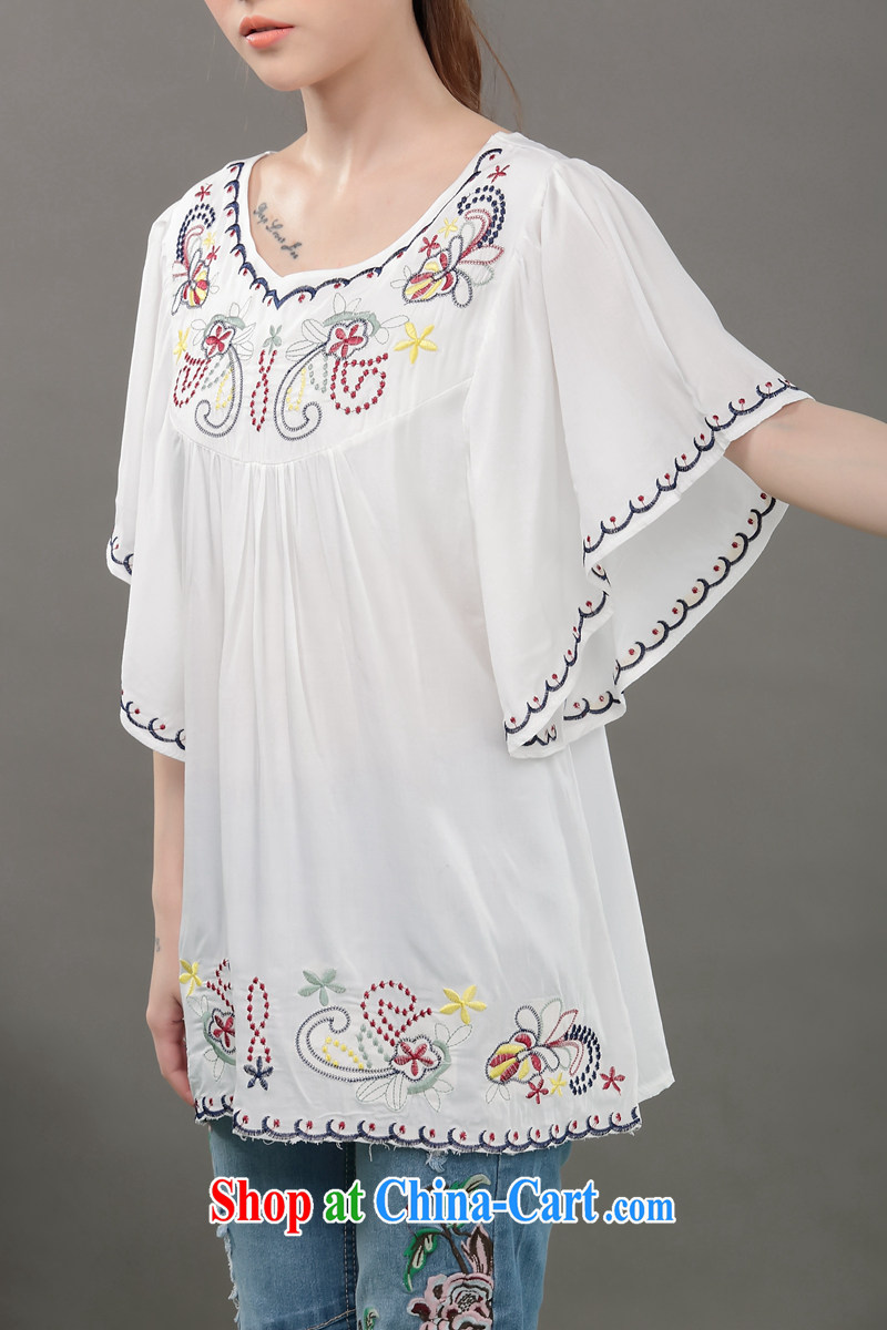 The Xu Jialu clothing, summer 2015 new national winds, female embroidered cotton silk Korean female large white code are code pictures, price, brand platters! Elections are good character, the national distribution, so why buy now enjoy more preferential! Health