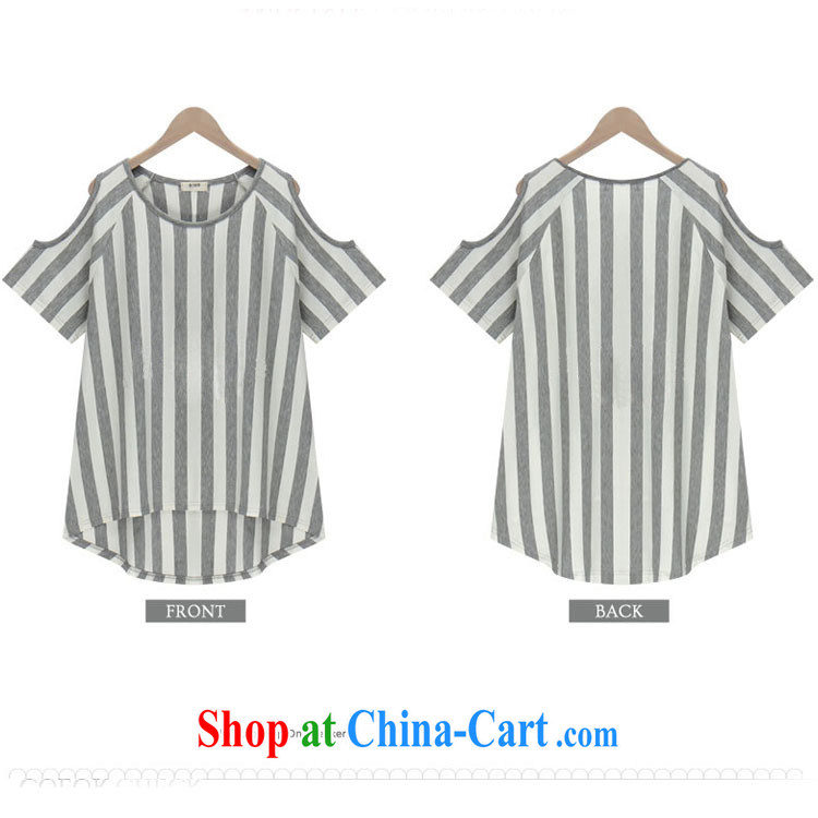 1000 fruit 2015 new Korean version summer is indeed the XL girls with thick, graphics thin, loose, long, your shoulders short-sleeved T shirt T-shirt 5132 Gray stripes 5XL pictures, price, brand platters! Elections are good character, the national distribution, so why buy now enjoy more preferential! Health