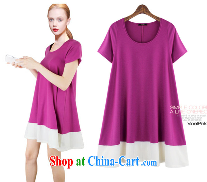 Yu's Sin City in Europe and the fat increase, female fat MM summer T shirt short-sleeved Dress Shirt loose aubergine 5 XL recommends that you 175 - 200 Jack pictures, price, brand platters! Elections are good character, the national distribution, so why buy now enjoy more preferential! Health
