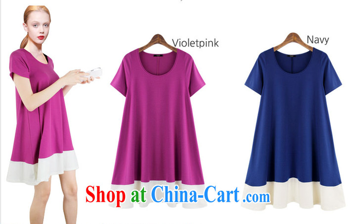 Yu's Sin City in Europe and the fat increase, female fat MM summer T shirt short-sleeved Dress Shirt loose aubergine 5 XL recommends that you 175 - 200 Jack pictures, price, brand platters! Elections are good character, the national distribution, so why buy now enjoy more preferential! Health