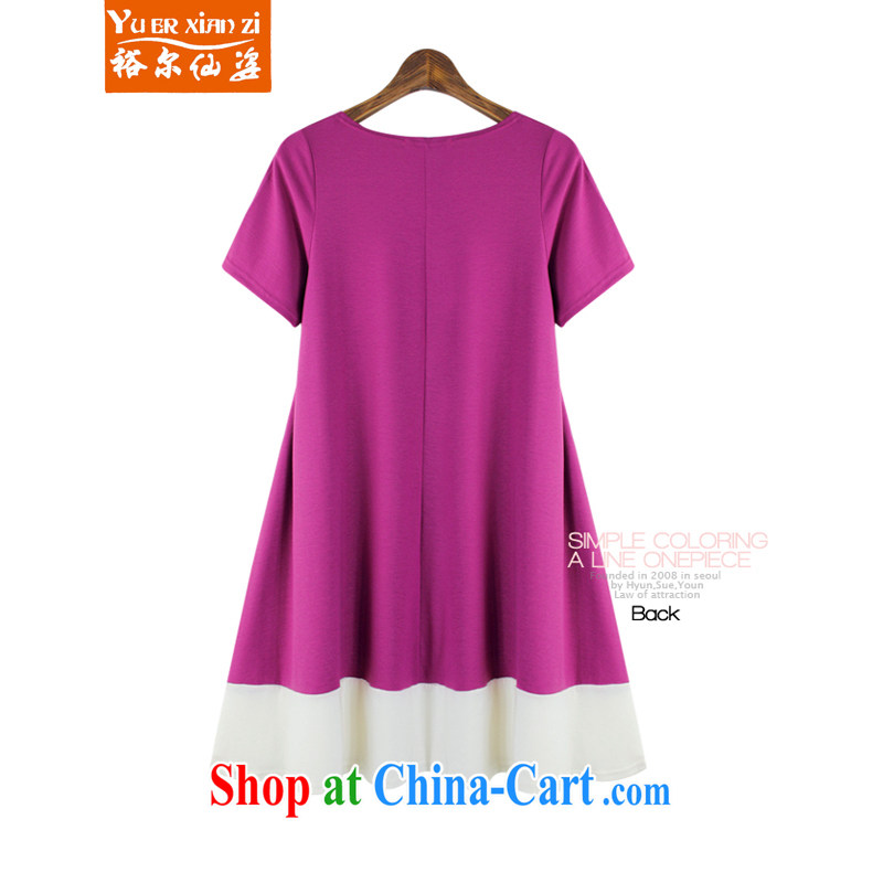 Yu's Sin City in Europe and the fat increase, female fat MM summer T shirt short-sleeved dresses loose T-shirt maroon 5 XL recommends that you 175 - 200 jack, Yu's sin (yuerxianzi), shopping on the Internet