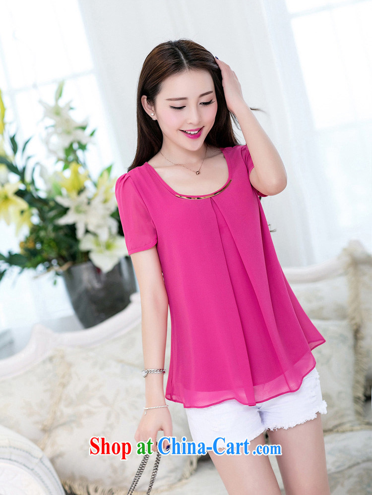 Ah, ah, stylish 2015 summer new, larger female cool snow woven shirts T-shirt 8911 #pink 4 XL pictures, price, brand platters! Elections are good character, the national distribution, so why buy now enjoy more preferential! Health