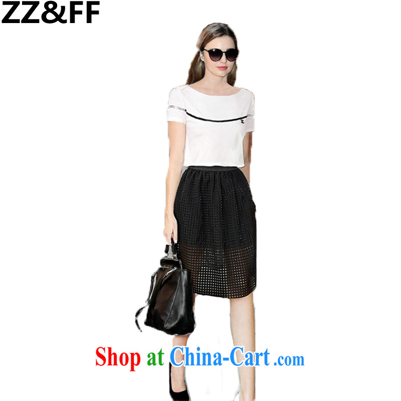 ZZ _FF summer 2015 new larger female 200 Jack thick MM short-sleeve T-shirt body skirt Kit two-piece T-shirt + skirt XXXXXL