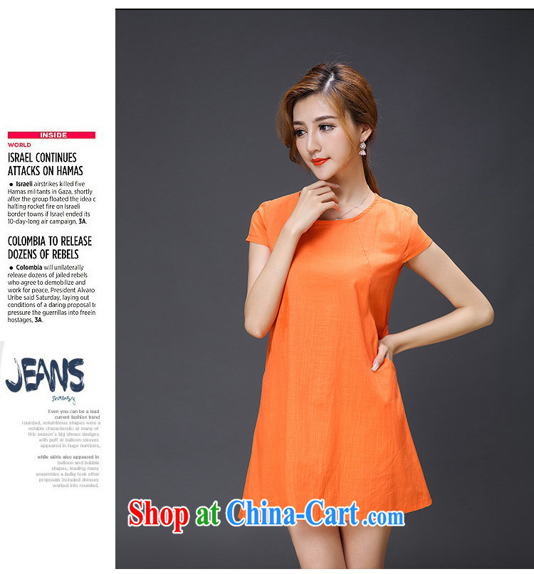 Flower could be the Isabel 2015 new Korean arts, leisure the code dress loose video thin solid-colored cotton dress the children D 1780 orange XXL pictures, price, brand platters! Elections are good character, the national distribution, so why buy now enjoy more preferential! Health