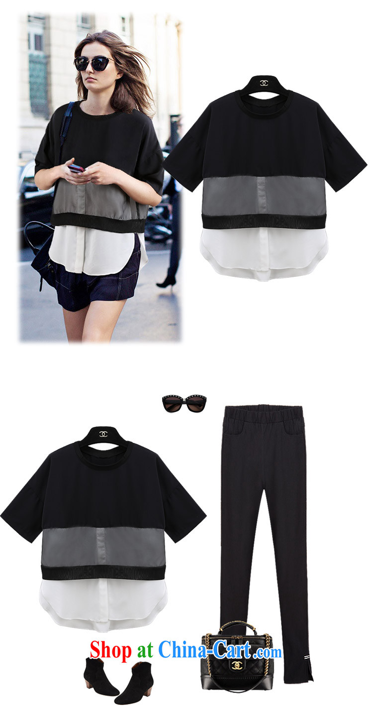 ZZ &FF summer 2015 new, larger female 200 Jack thick MM leave two-piece short-sleeved snow woven shirts T-shirt picture color XXXXXL pictures, price, brand platters! Elections are good character, the national distribution, so why buy now enjoy more preferential! Health