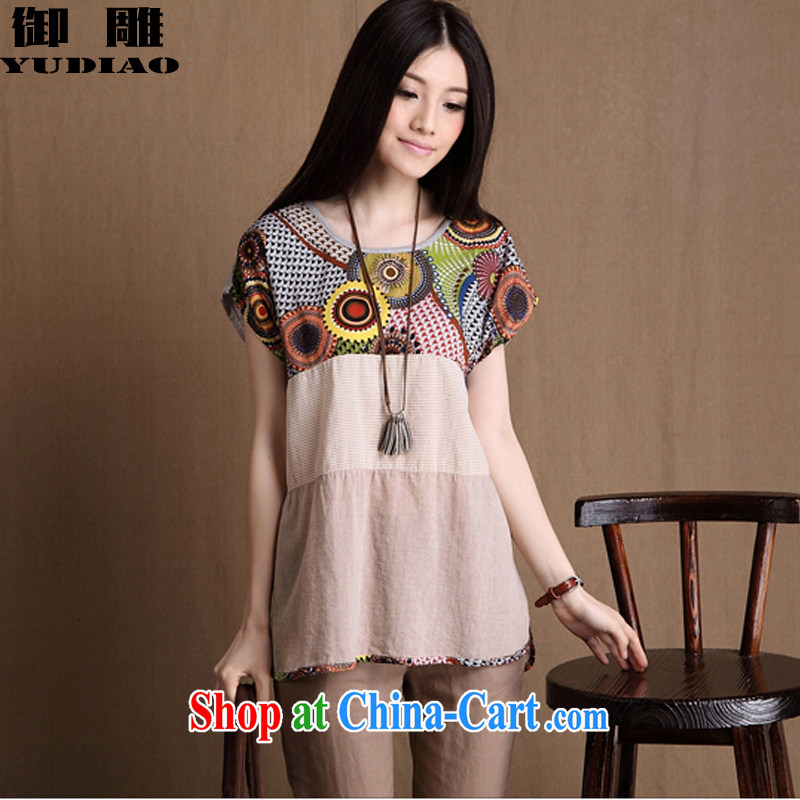 royal eagle 2015 summer new larger female loose thick sister nation, the Cotton commission arts does not rule out T pension Z 403 card its color XXXXL