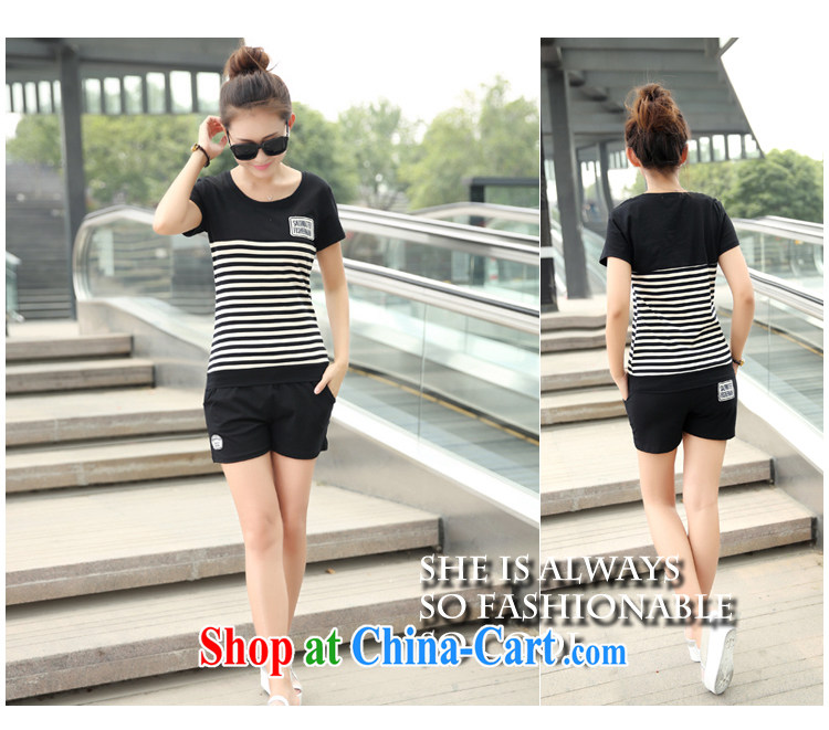Feng Miao summer 2015 new Korean version of the greater code female leisure shorts Kit female beauty uniforms streaks two-piece 9901 black M pictures, price, brand platters! Elections are good character, the national distribution, so why buy now enjoy more preferential! Health