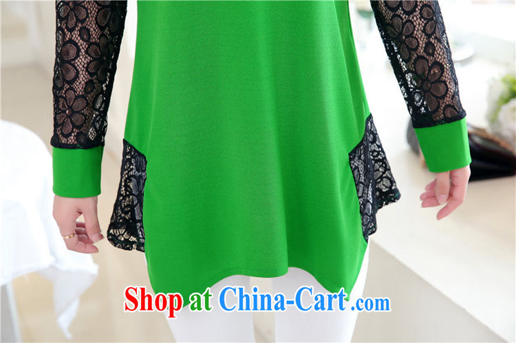 Clara, the 2015 Korean version of the new, thick MM and indeed increase, the long, long-sleeved dresses lace stitching skirt black short-sleeved XXXXXL pictures, price, brand platters! Elections are good character, the national distribution, so why buy now enjoy more preferential! Health