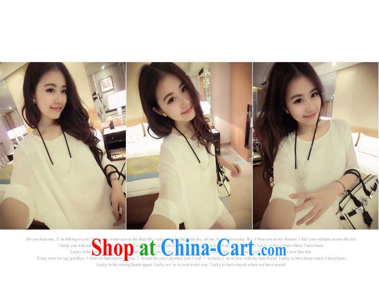 Yi Hsin Yi 2015 new female Korean loose video thin, long, large, snow-woven shirts female short-sleeved snow woven shirts light blue XXXL pictures, price, brand platters! Elections are good character, the national distribution, so why buy now enjoy more preferential! Health