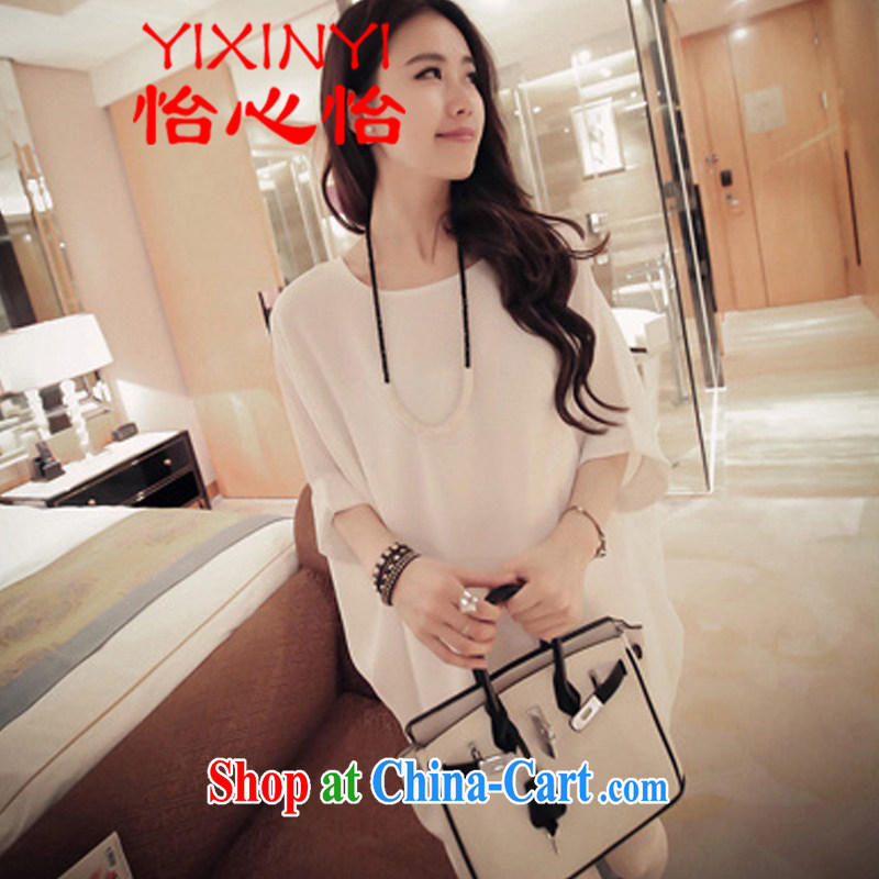 Yi Hsin Yi 2015 new female Korean loose video thin, long, large, snow-woven shirts female short-sleeved snow woven shirts light blue XXXL, Selina Chow and Chow (YIXINYI), online shopping