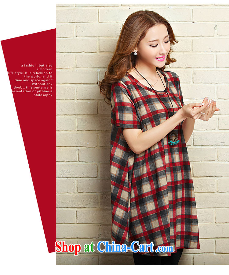 She concluded her card XL new dresses 2015 new large female summer grid control, long black-out stomach Korean lax T-shirt red L pictures, price, brand platters! Elections are good character, the national distribution, so why buy now enjoy more preferential! Health