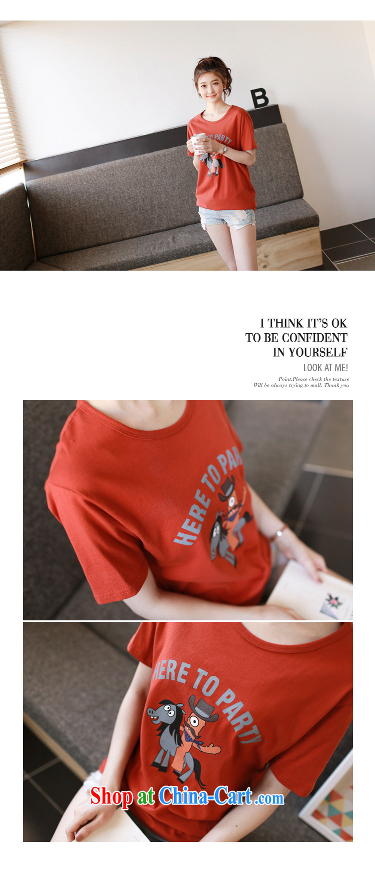 2015 ZDX Korean summer new female small donkeys cotton loose short-sleeve T-shirt women T-shirt orange XXL pictures, price, brand platters! Elections are good character, the national distribution, so why buy now enjoy more preferential! Health