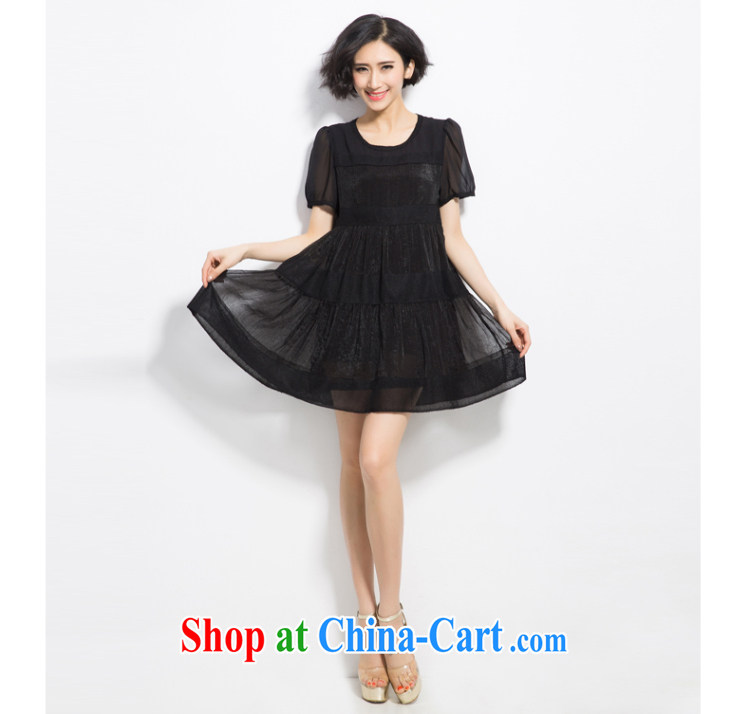 Eternal show the code women's clothing dresses thick sister summer 2015 new thick mm thick, graphics thin, Korean snow woven shirts mask poverty liberal A field dress black 3 XL pictures, price, brand platters! Elections are good character, the national distribution, so why buy now enjoy more preferential! Health