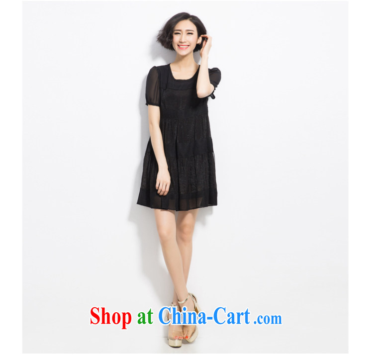 Eternal show the code women's clothing dresses thick sister summer 2015 new thick mm thick, graphics thin, Korean snow woven shirts mask poverty liberal A field dress black 3 XL pictures, price, brand platters! Elections are good character, the national distribution, so why buy now enjoy more preferential! Health