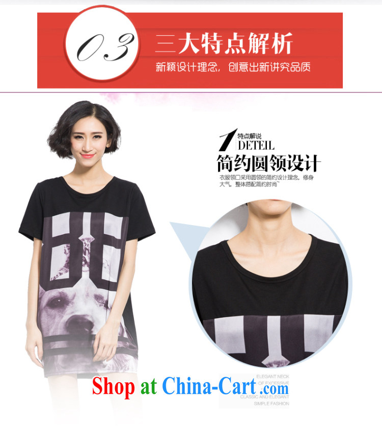 Summer 2015 mm thick new, larger female and stylish high-pop-up forged digital stamp out poverty video thin, long T shirt black 3 XL pictures, price, brand platters! Elections are good character, the national distribution, so why buy now enjoy more preferential! Health