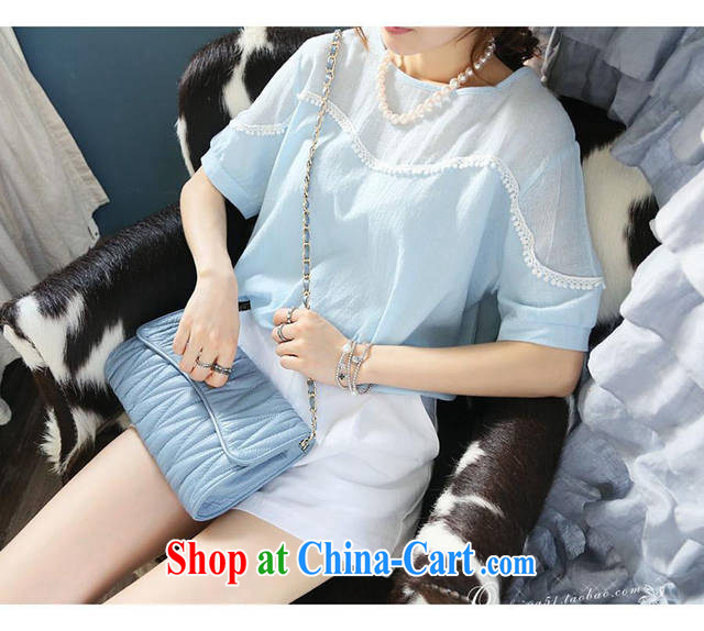 Summer 2015 new Korean girl with trendy, cotton mA short-sleeve T-shirt T shirts white shorts Leisure package the necklace clothes plus the pants XL pictures, price, brand platters! Elections are good character, the national distribution, so why buy now enjoy more preferential! Health