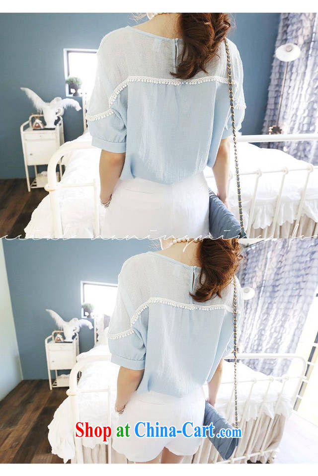 Summer 2015 new Korean girl with trendy, cotton mA short-sleeve T-shirt T shirts white shorts Leisure package the necklace clothes plus the pants XL pictures, price, brand platters! Elections are good character, the national distribution, so why buy now enjoy more preferential! Health