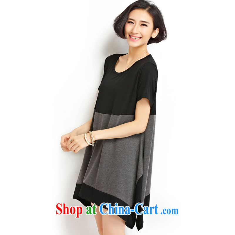 In short, people would be won by 2015 summer edition new FAT sister and indeed intensify, stylish spell color, long, leisure T pension female J 889 dark gray large numbers are code, in short, would be (Janrelove), online shopping