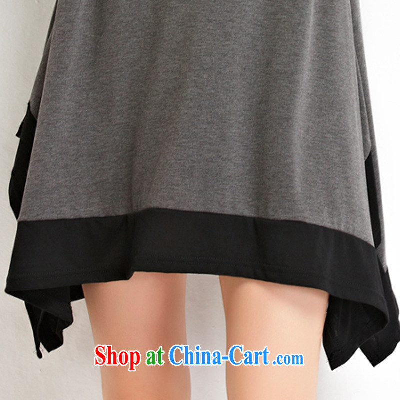 In short, people would be won by 2015 summer edition new FAT sister and indeed intensify, stylish spell color, long, leisure T pension female J 889 dark gray large numbers are code, in short, would be (Janrelove), online shopping