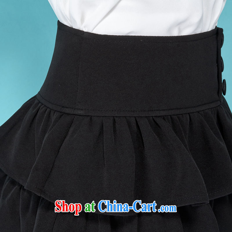 King, female 200 jack body skirt summer widening and thick sister shorts Korean high-waist high, pants and skirts skirt cake DM 4938 Black Large Number 2 XL (recommended weight 140 - 160), HAPPY HUT, shopping on the Internet