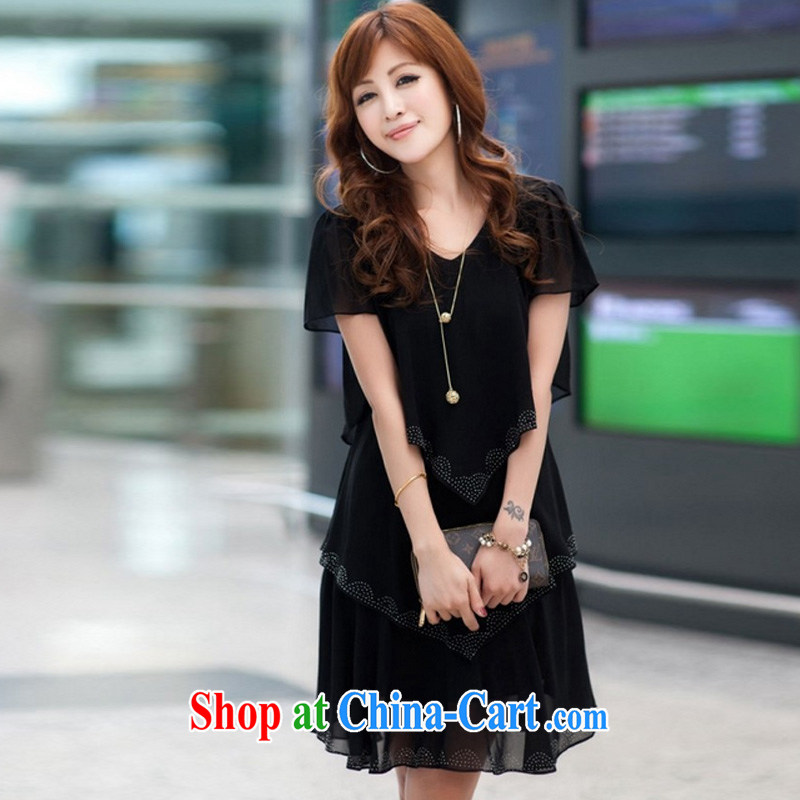 Diane of the Mephidross, snow-woven dresses trendy, Mom 200Jack hot drill cake skirt girls decorated in black XXL, Diane of Mephidross (DAISUMAN), online shopping