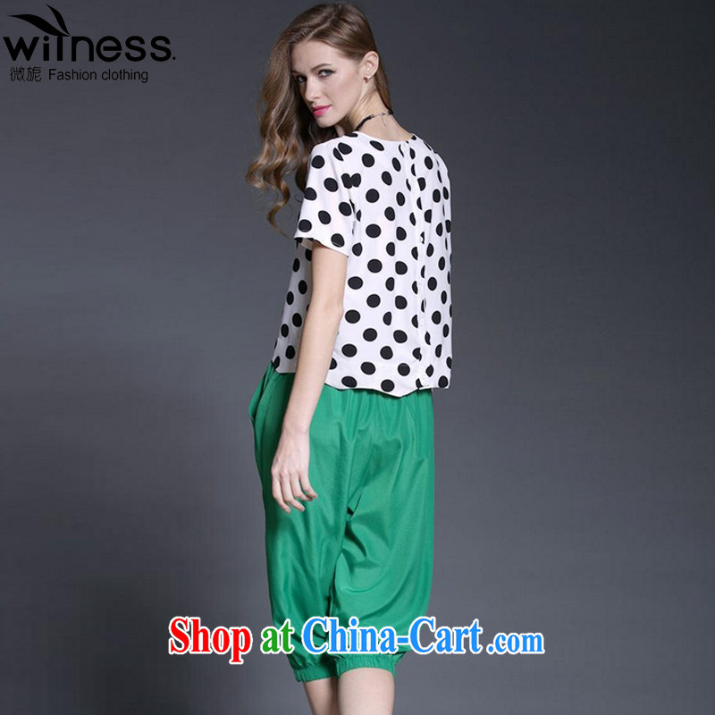 Micro-Session (witness) 2015 summer new women in Europe and America with the Code thick MM retro wave point snow woven shirts, 7 pants 9010 photo color XXXL 150 - 160 jack, micro-session (witness), and, on-line shopping