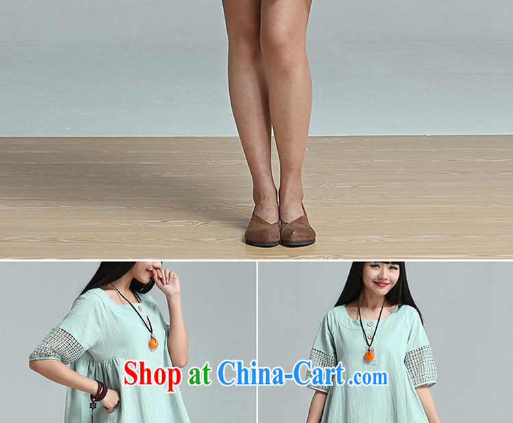 The micro-SIA larger female summer new arts, small fresh loose embroidered short sleeves cotton the dresses girls thick mm beauty graphics thin T-shirt 1060 light green XXL pictures, price, brand platters! Elections are good character, the national distribution, so why buy now enjoy more preferential! Health